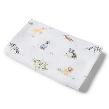 Dog Park Organic Muslin Wrap | Snuggle Hunny
