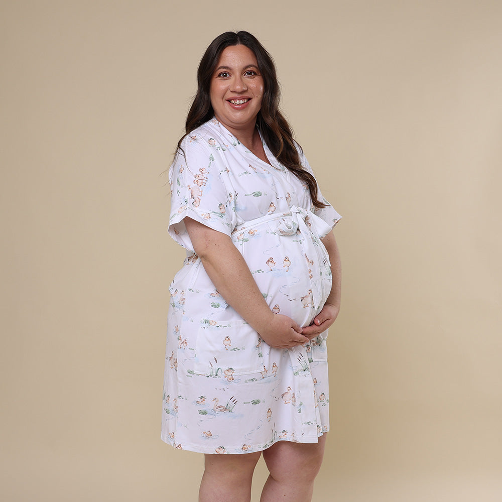 Duck Pond Organic Maternity Robe | Snuggle Hunny
