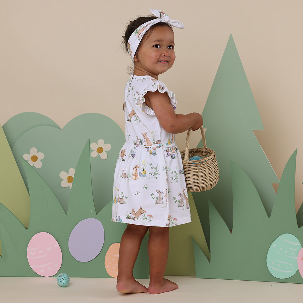 Easter Bunnies Short Sleeve Organic Dress - View 10