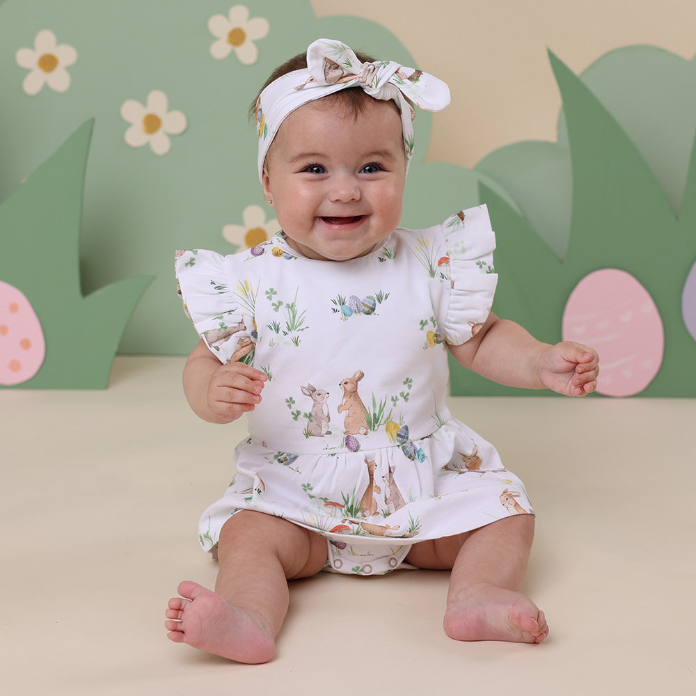 Easter Bunnies Short Sleeve Organic Dress - View 4