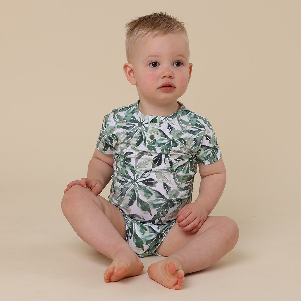 Evergreen Short Sleeve Organic Bodysuit - View 7