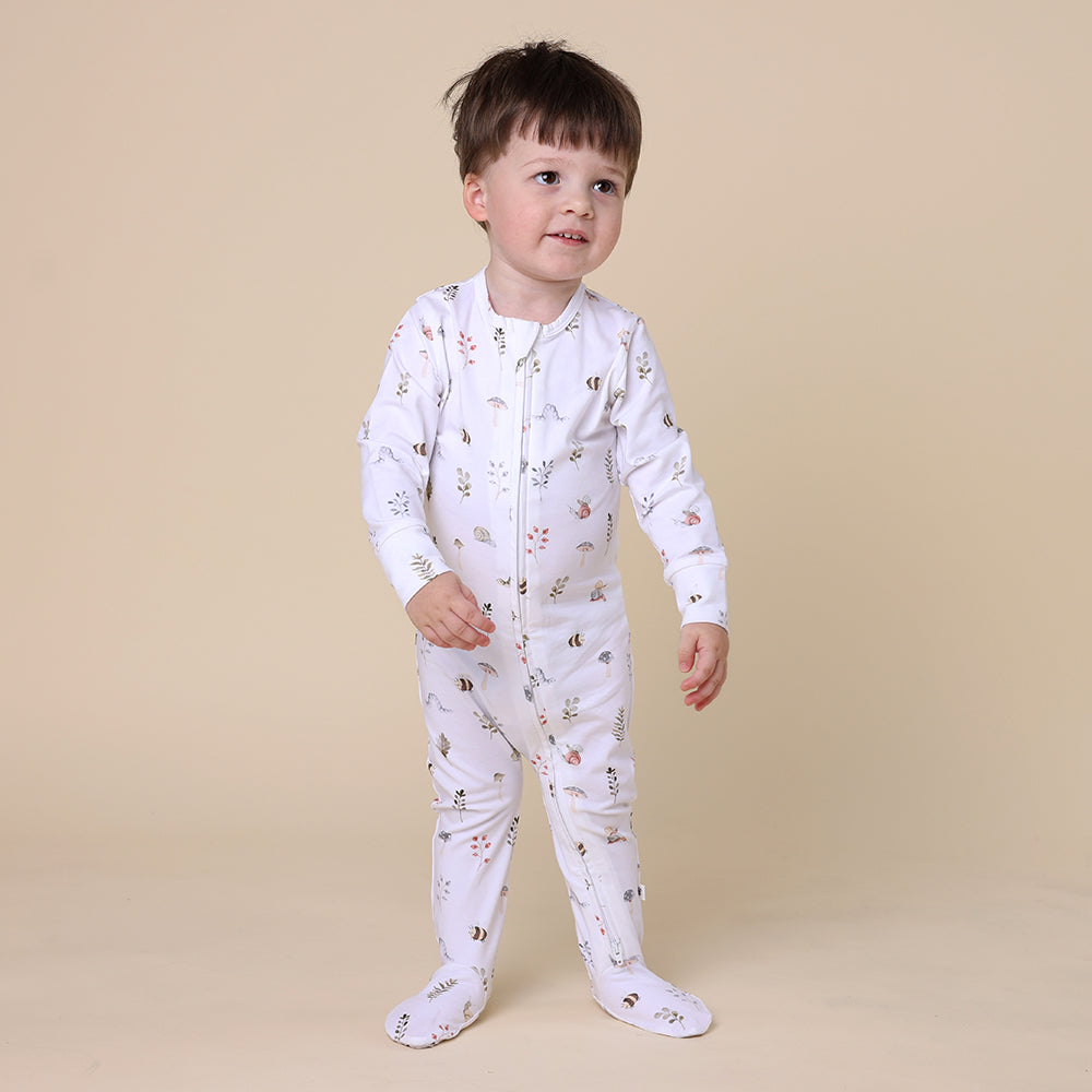 Garden Friends Organic Snuggle Sleepsuit Zip Footie - View 3