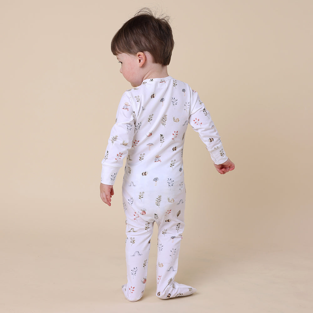 Garden Friends Organic Snuggle Sleepsuit Zip Footie - View 4