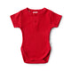 Red Short Sleeve Organic Bodysuit - Thumbnail 2