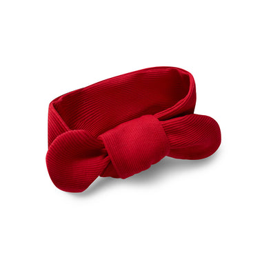 Red Ribbed Organic Topknot | Snuggle Hunny