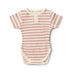 Snuggle Specials - Rose Stripe Short Sleeve Organic Bodysuit | Snuggle Hunny