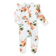 Rosebud Organic Snuggle Sleepsuit Zip Footie with Frill - Thumbnail 2