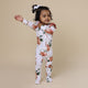 Rosebud Organic Snuggle Sleepsuit Zip Footie with Frill - Thumbnail 5