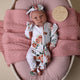 Rosebud Organic Snuggle Sleepsuit Zip Footie with Frill - Thumbnail 4