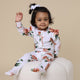 Rosebud Organic Snuggle Sleepsuit Zip Footie with Frill - Thumbnail 6