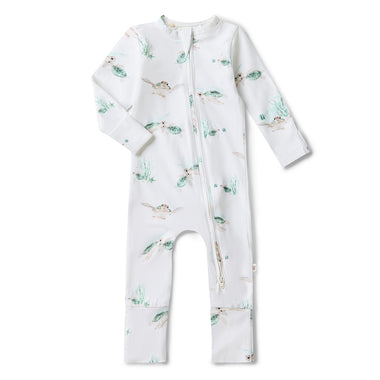 Turtle Organic Convertible Romper | Snuggle Hunny