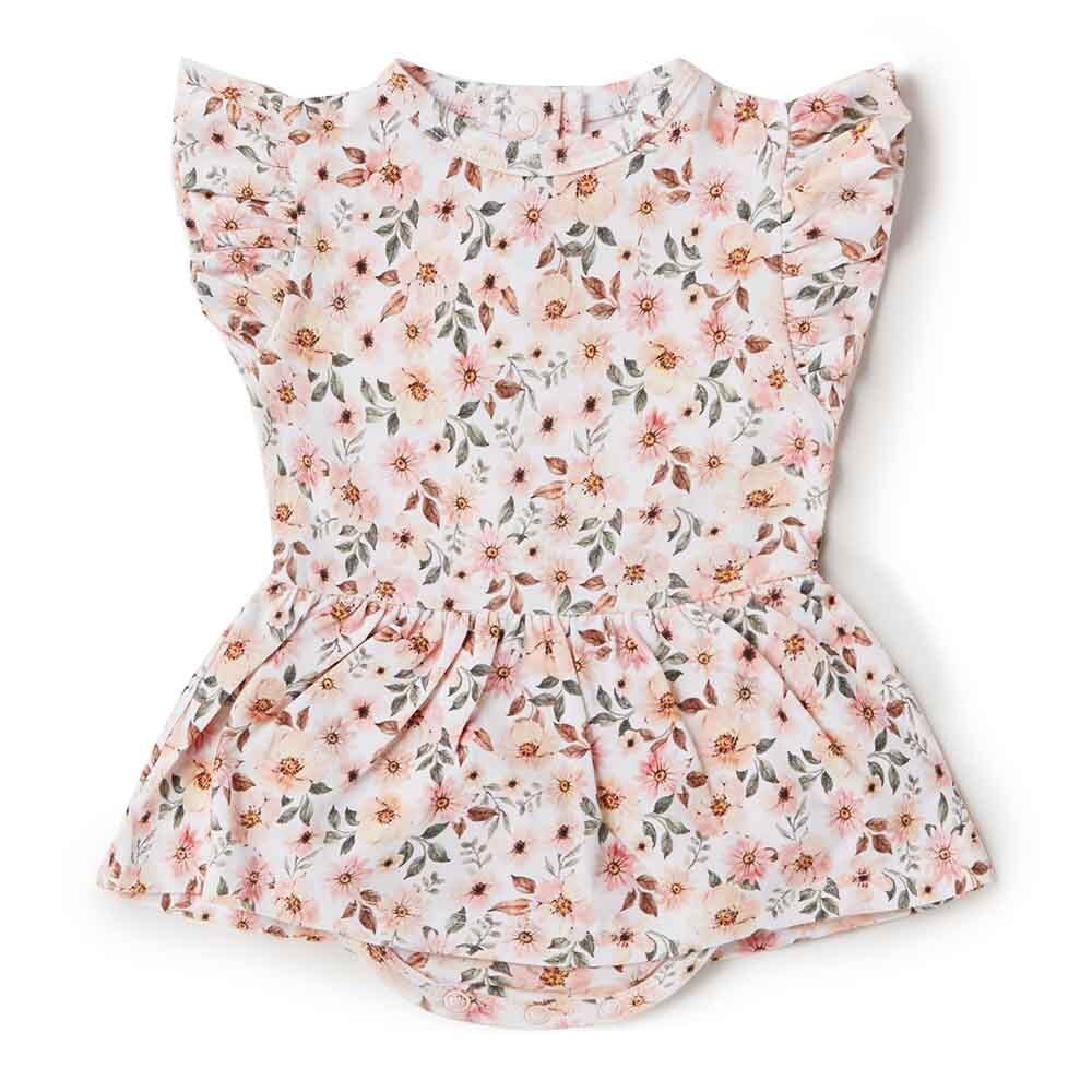 Spring Floral Short Sleeve Organic Dress - View 2