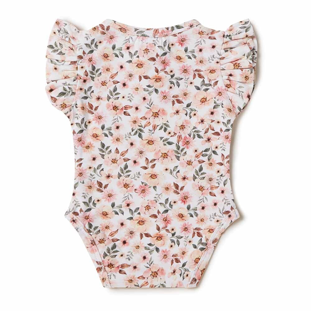 Spring Floral Short Sleeve Organic Bodysuit - View 5