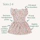 Spring Floral Short Sleeve Organic Dress - Thumbnail 11