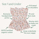 Spring Floral Short Sleeve Organic Dress - Thumbnail 4