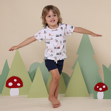 Trains Organic T-Shirt | Snuggle Hunny