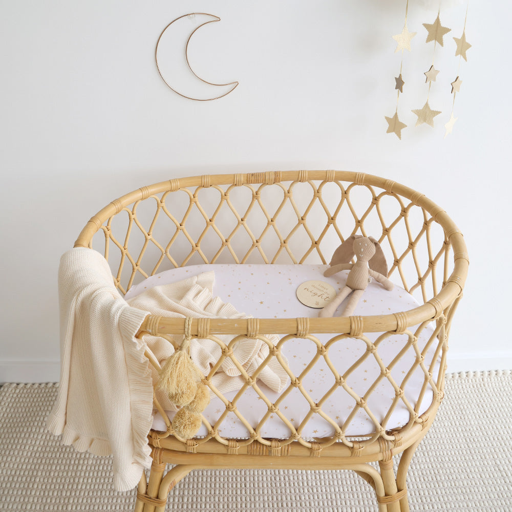 Stardust Organic Bassinet Sheet / Change Pad Cover - View 5