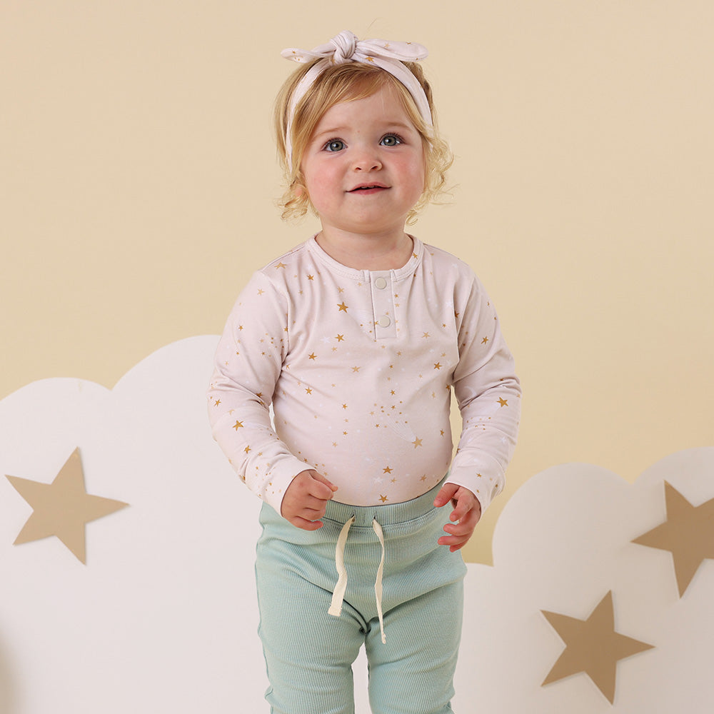 Stardust Long Sleeve Organic Bodysuit - View 9
