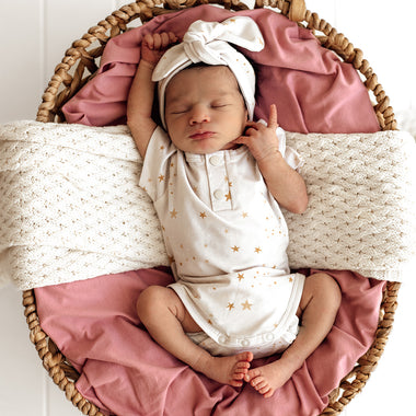 Stardust Short Sleeve Organic Bodysuit | Snuggle Hunny