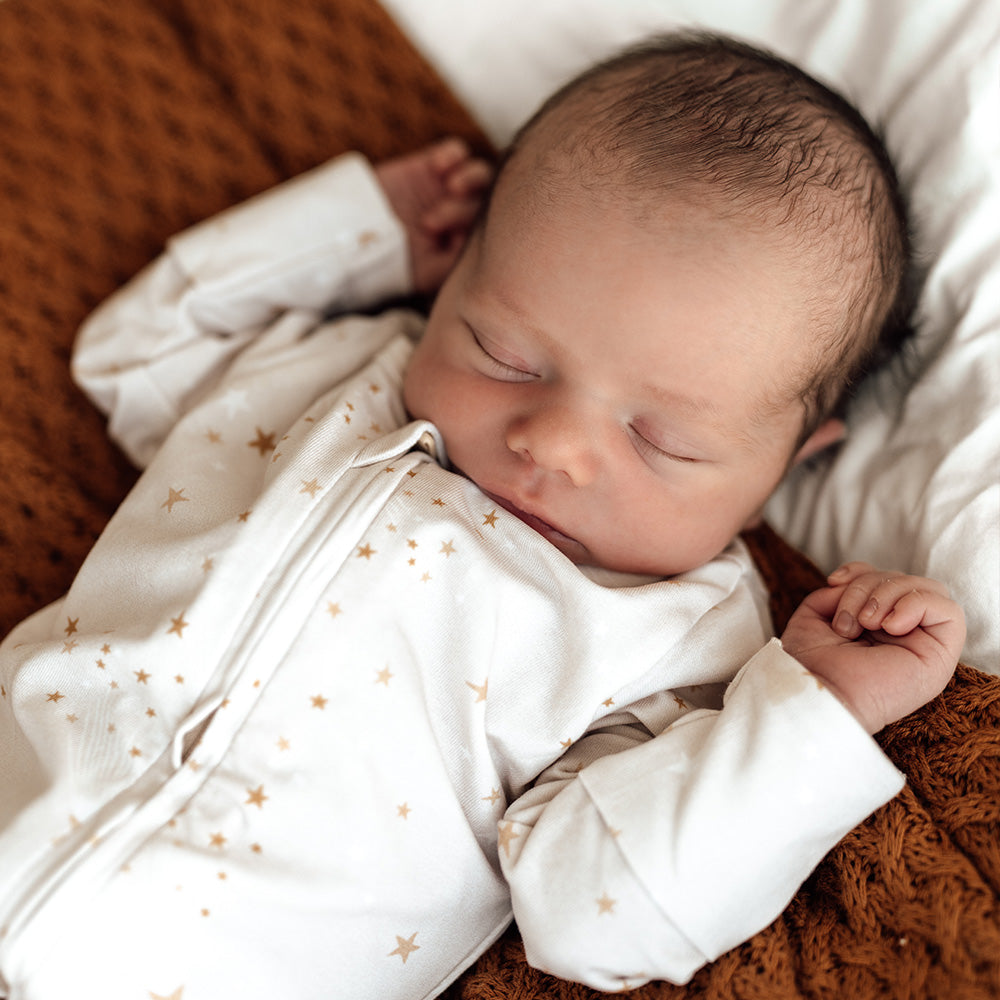 Stardust Organic Snuggle Sleepsuit Zip Footie - View 12