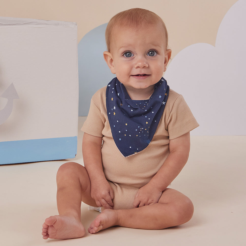 Starry Night Organic Dribble Bib - View 5