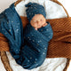 Starry Night Organic Jersey Wrap & Beanie Set - Thumbnail 1