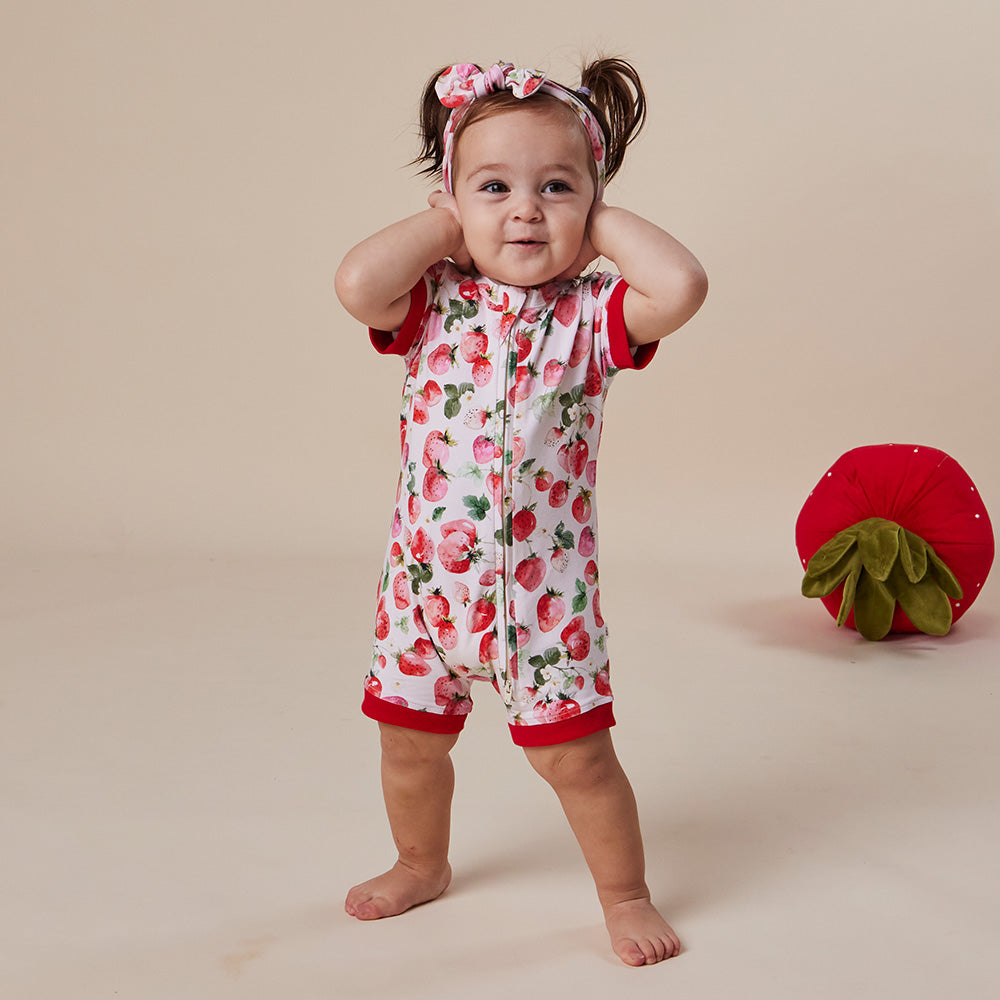 Strawberry Organic Snuggle Shortie - View 5