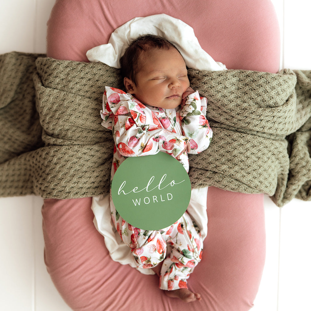 Strawberry & Moss Reversible Milestone Cards - View 3