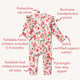 Strawberry Organic Snugglesuit Convertible Romper - Thumbnail 7