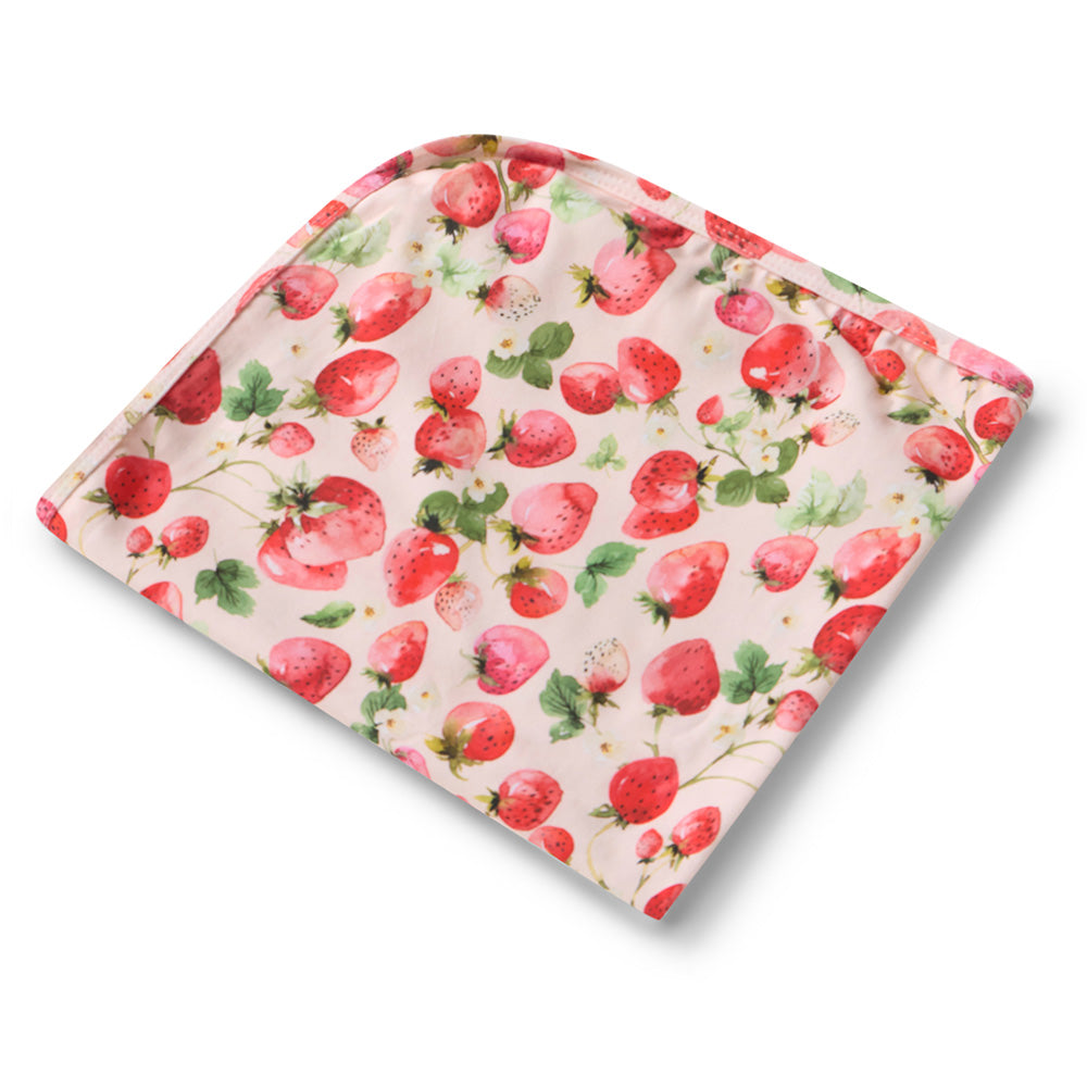 Strawberry Organic Jersey Wrap & Topknot Set - View 4