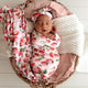 Strawberry Organic Jersey Wrap & Topknot Set - Thumbnail 7