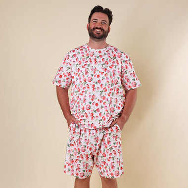 Strawberry Organic Mens PJ Set | Snuggle Hunny