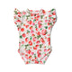 Strawberry Short Sleeve Organic Bodysuit with Frill - Thumbnail 2