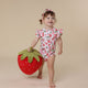 Strawberry Short Sleeve Organic Bodysuit with Frill - Thumbnail 5
