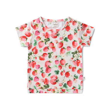 Strawberry Organic T-Shirt | Snuggle Hunny