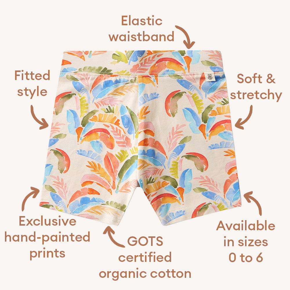 Summer Palm Organic Bike Shorts - View 5