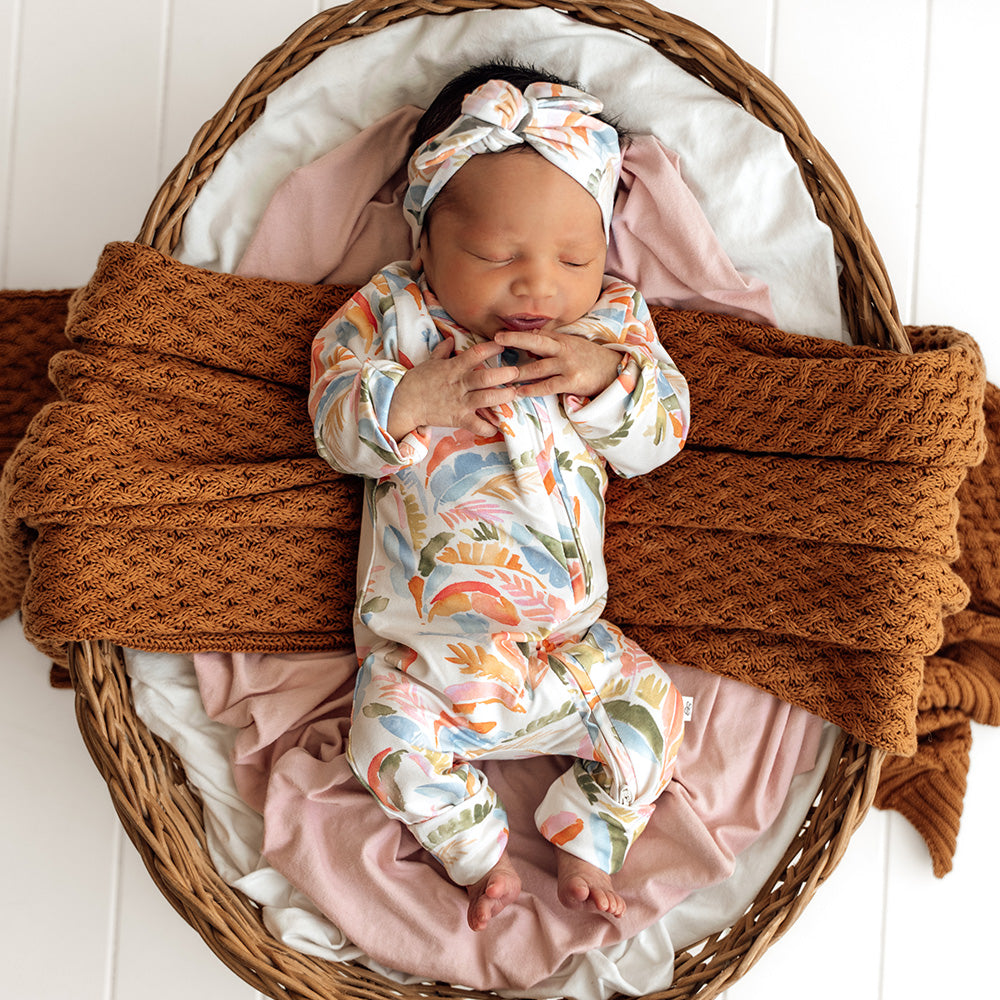 Summer Palm Organic Snugglesuit Convertible Romper - View 7