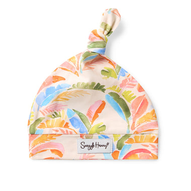 Summer Palm Organic Knotted Beanie | Snuggle Hunny