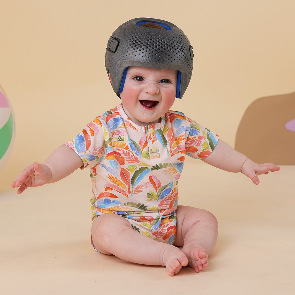 Summer Palm Short Sleeve Organic Bodysuit - View 7