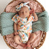 Summer Palm Short Sleeve Organic Bodysuit | Snuggle Hunny
