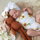 Sunflower Short Sleeve Organic Kimono Bodysuit - Thumbnail 3