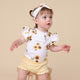Sunflower Short Sleeve Organic Bodysuit with Frill - Thumbnail 5