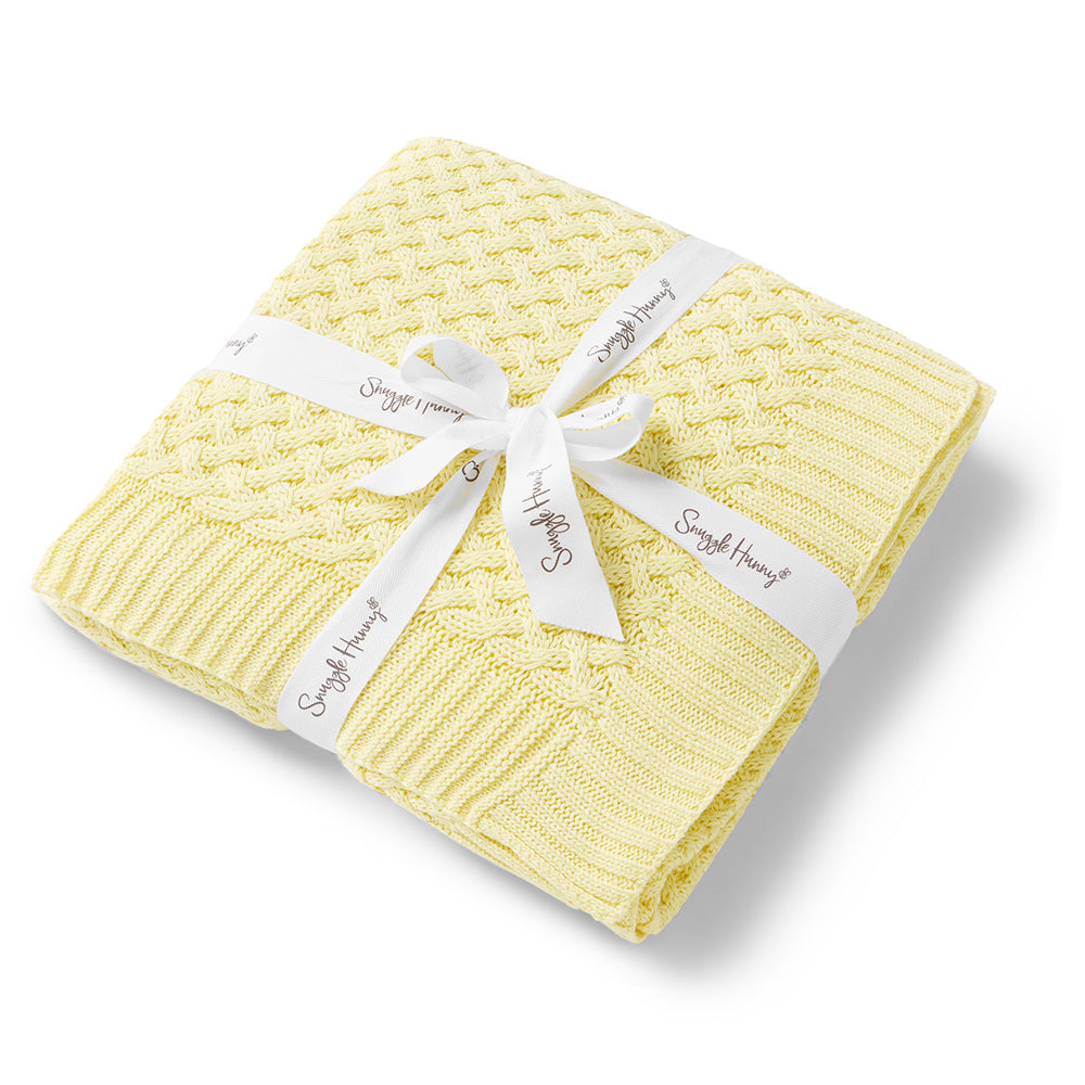 Sunlight Diamond Knit Organic Baby Blanket - View 2