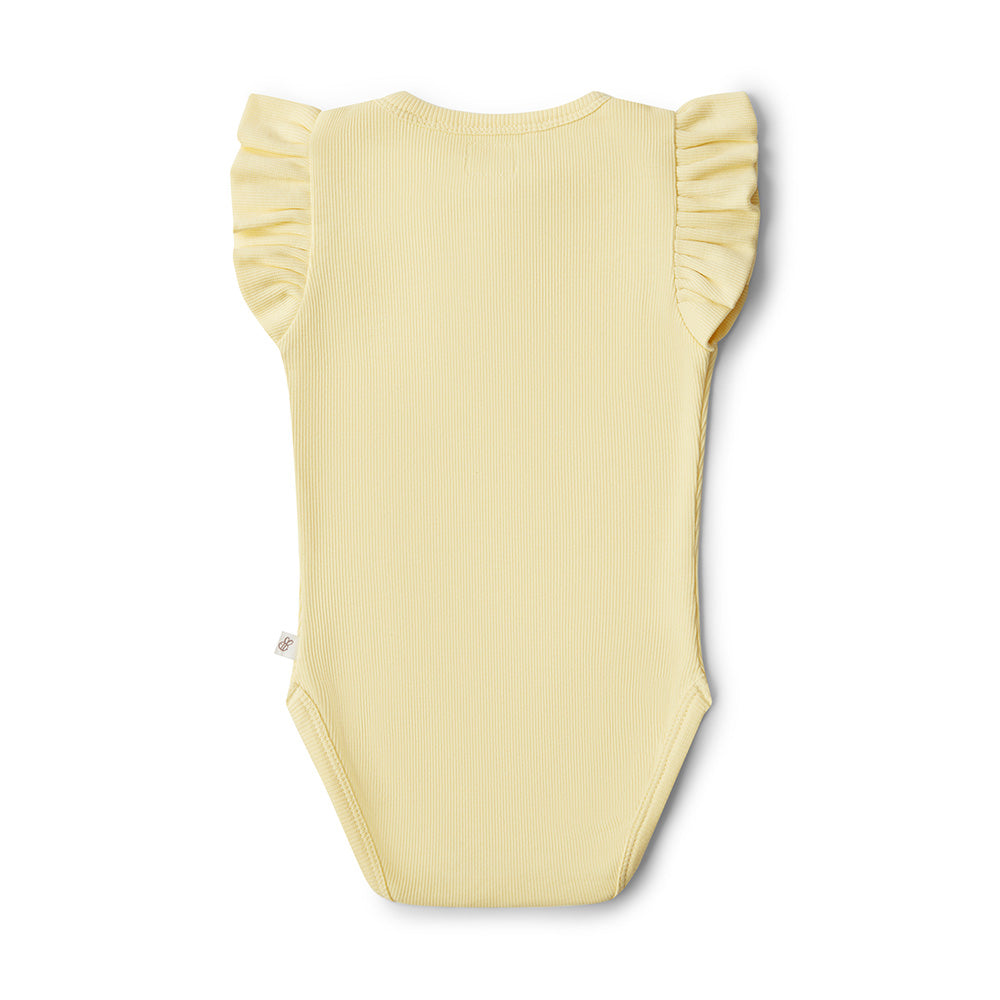 Sunlight Short Sleeve Organic Bodysuit with Frill - View 6