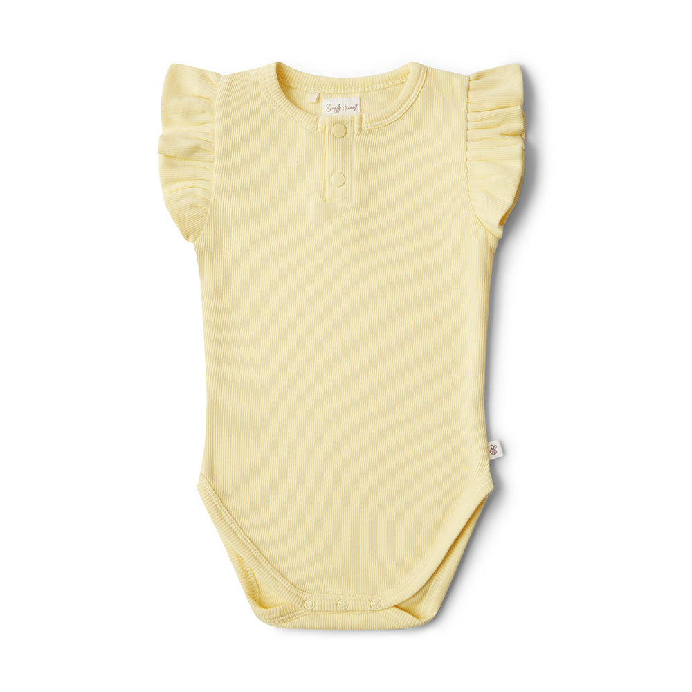 Sunlight Short Sleeve Organic Bodysuit with Frill - View 2