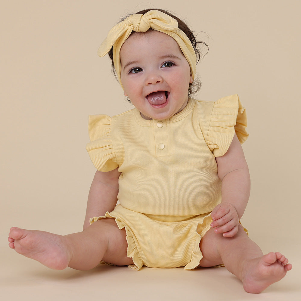 Sunlight Short Sleeve Organic Bodysuit with Frill - View 8