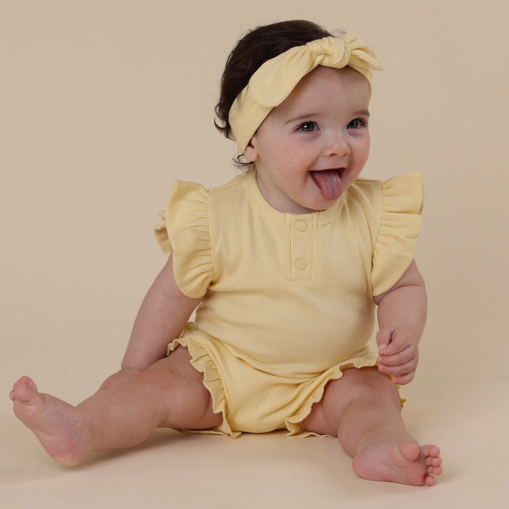 Sunlight Short Sleeve Organic Bodysuit with Frill - View 9