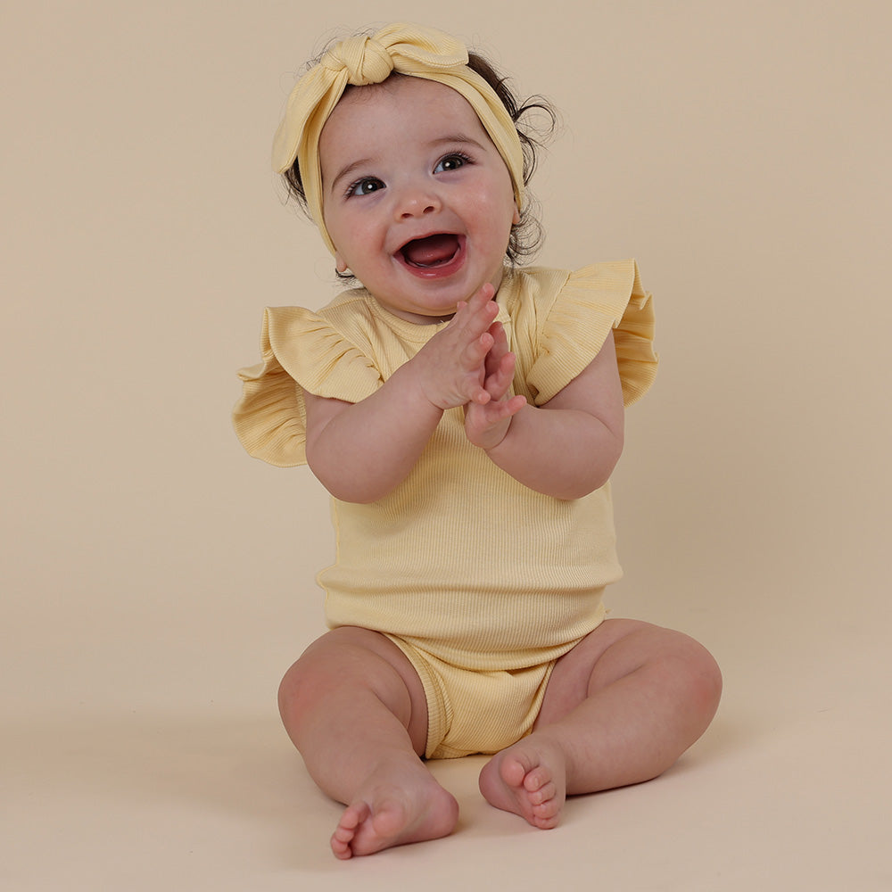 Sunlight Short Sleeve Organic Bodysuit with Frill - View 5