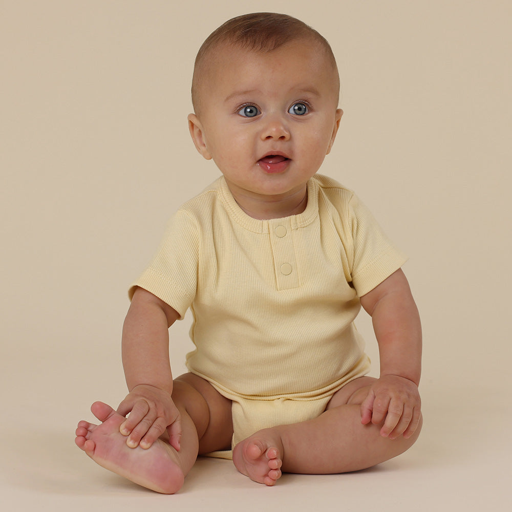 Sunlight Short Sleeve Organic Bodysuit - View 1