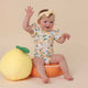Sunny Citrus Short Sleeve Organic Bodysuit with Frill - Thumbnail 13